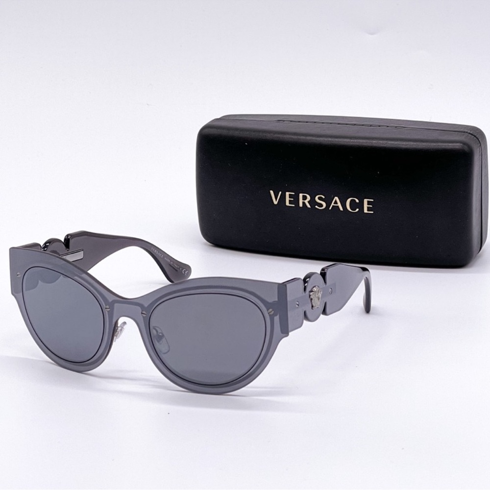 Versace Transparent grey Mirror Silver Women's Sunglasses